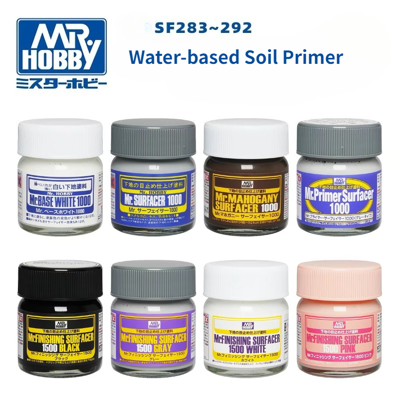Tamiya Model Paint Set - Mr.Hobby Water Based Primer SF283-290 40ml