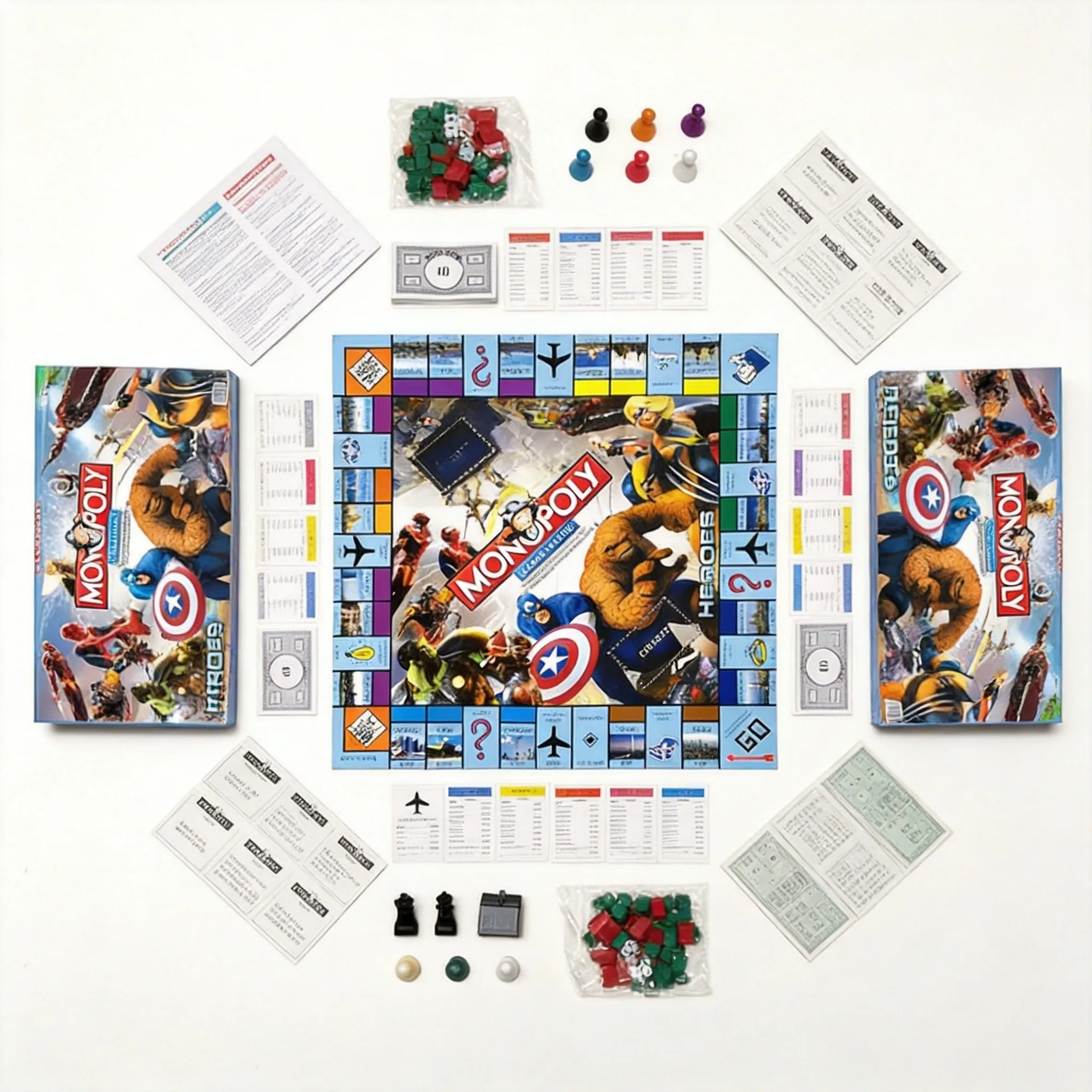 Hasbro Game Monopoly - Marvel Heroes Monopoly Global Village Board