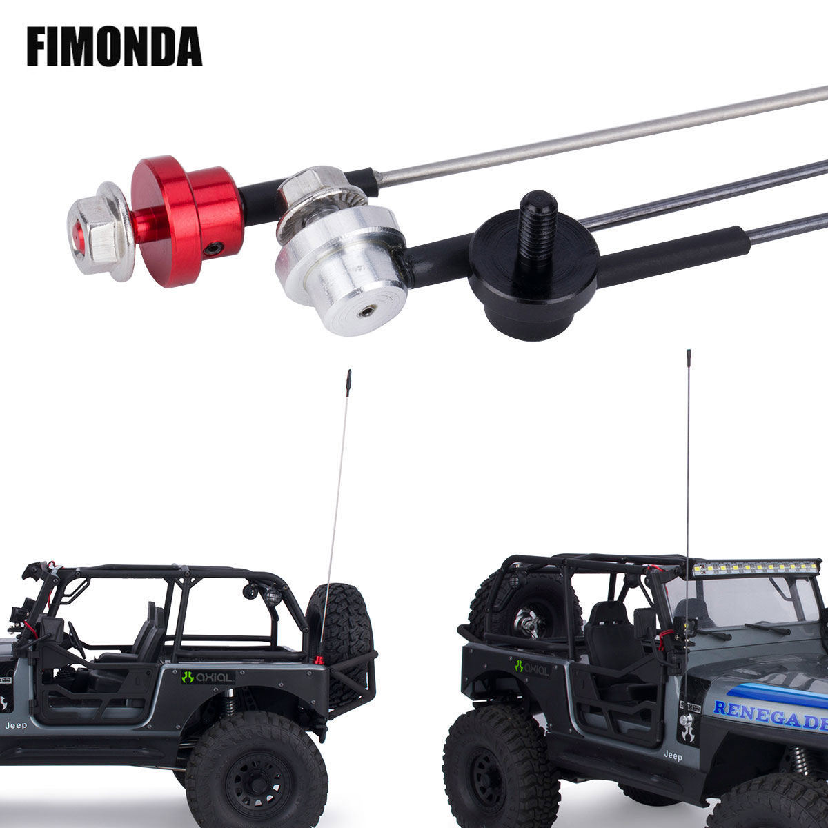 Tamiya Model Rc Car - 50cm Metal Adjustable Simulation Antenna with