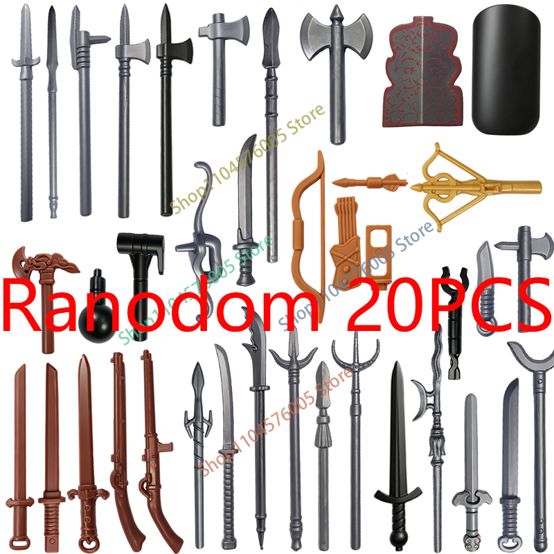 MOC Medieval Weapons Accessori - Lego Minifigure Holder ulasan dan harga