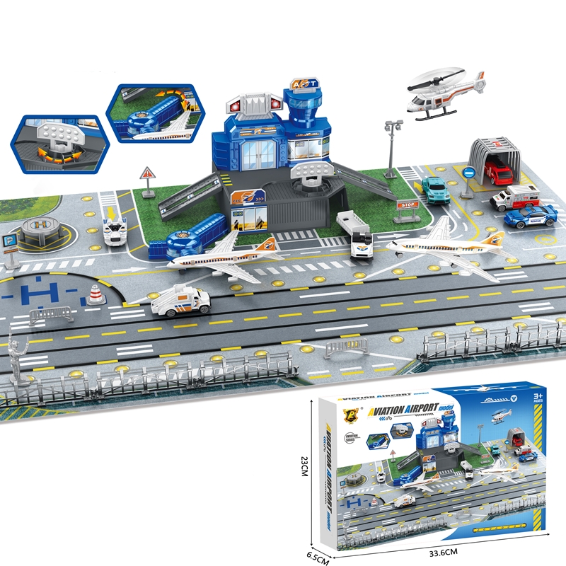 Children's Airport Scene Toy S - Model Airplane Plastic ulasan dan harga