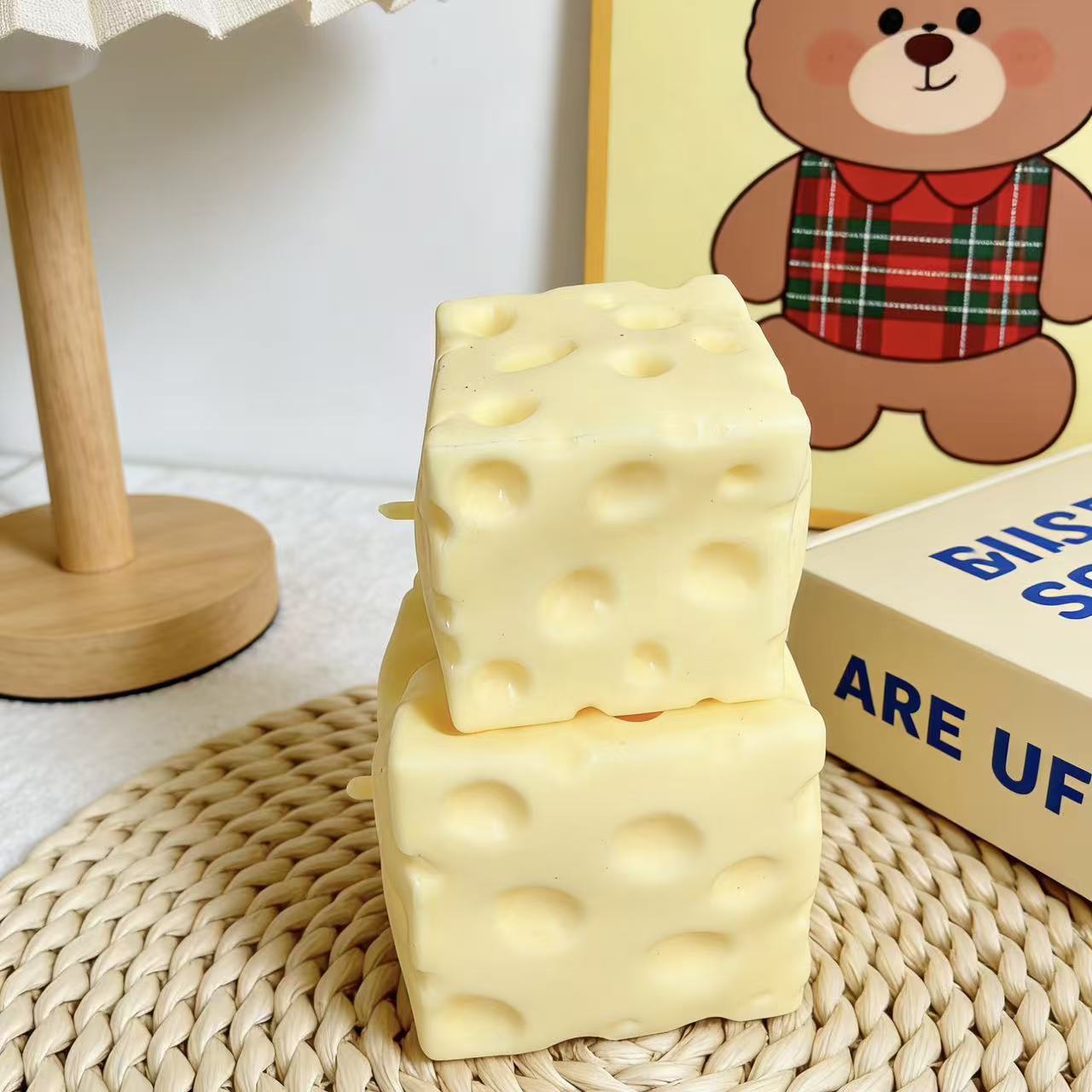 *-*Jumbo Cheese Cube Stress Ba - Fidget Cube Original ulasan dan harga