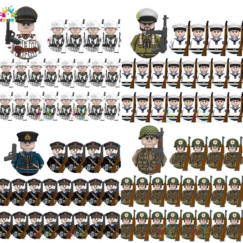 Kids Toys 21pcs/lot WW2 N001-N - Lego Minifigure Holder ulasan dan harga