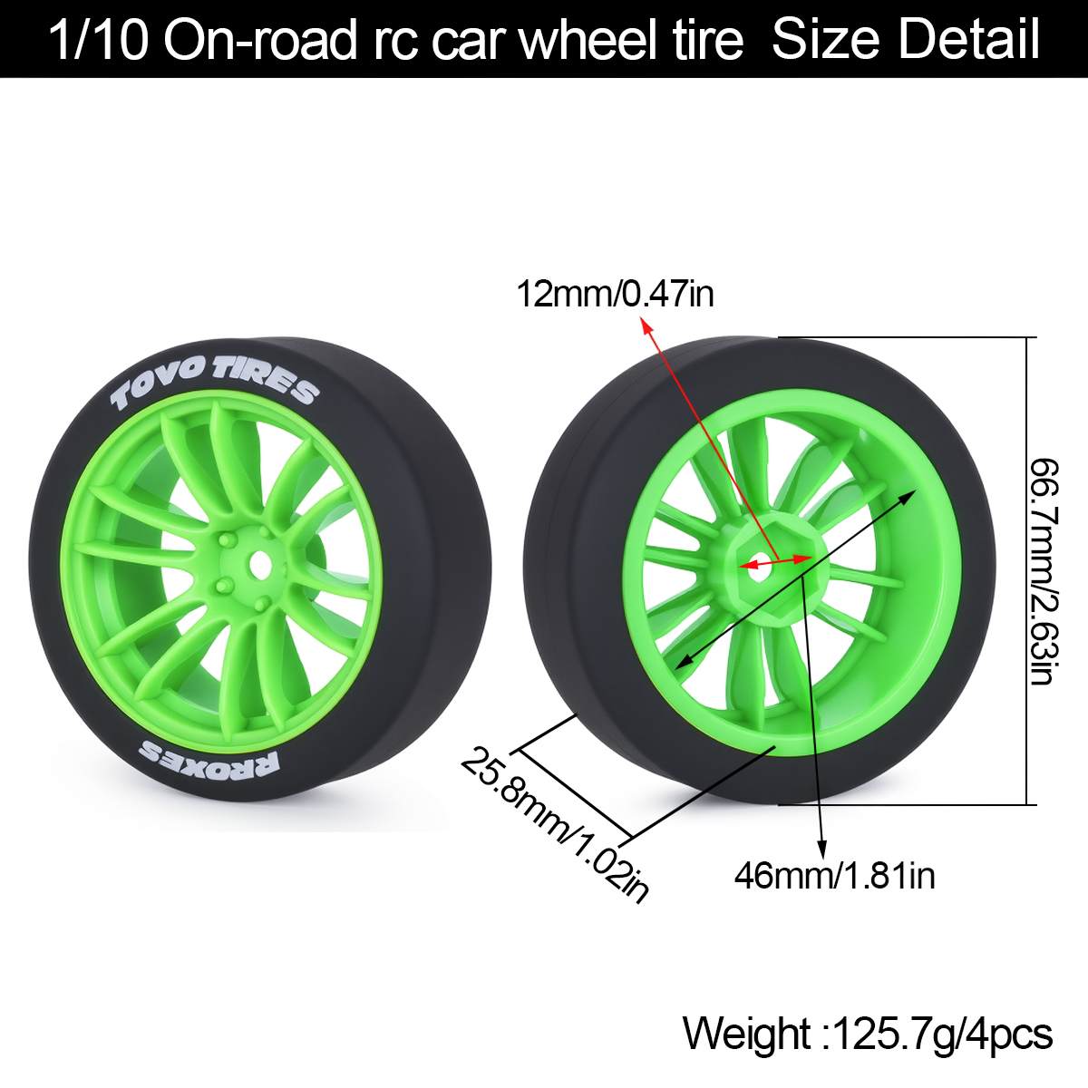 4Pcs Hard Drift Tires Wheel Ty - Tamiya Model Rc Car ulasan dan harga