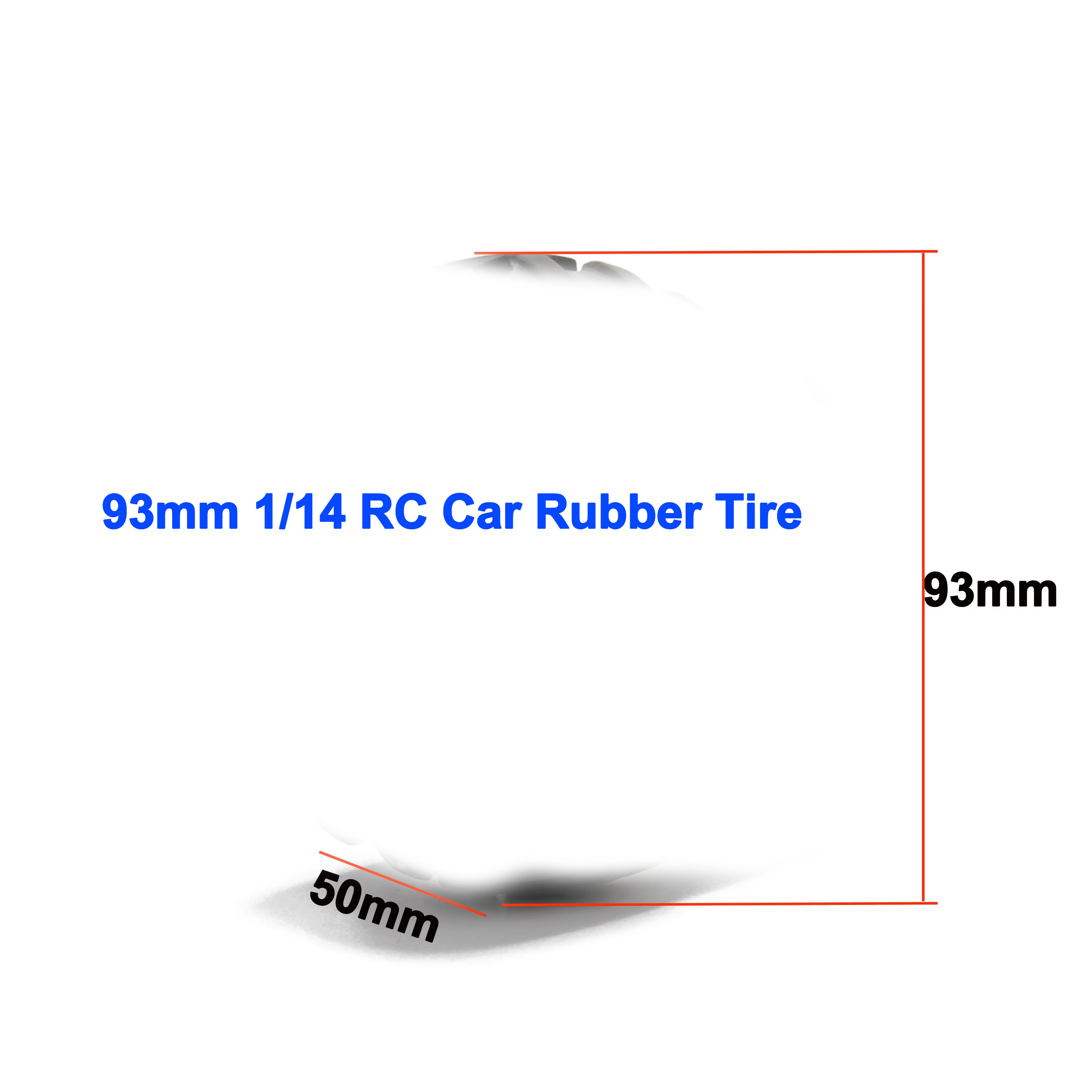 93mm 1/14 RC Car Rubber Tire W - Hot Wheels Car Monster Trucks ulasan dan harga