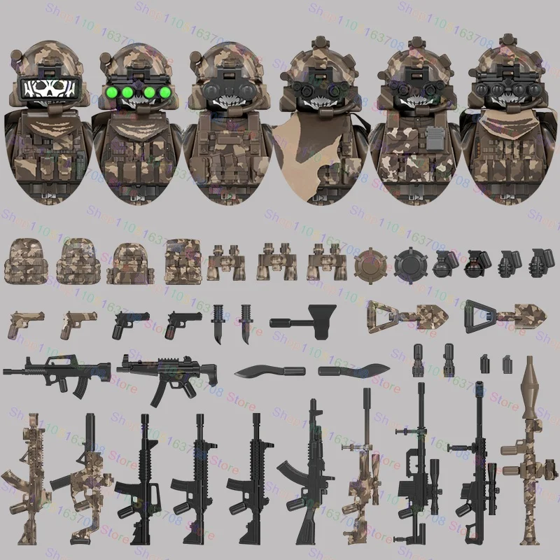 MOC Military Soldiers Action F - Lego Minifigure Holder ulasan dan harga