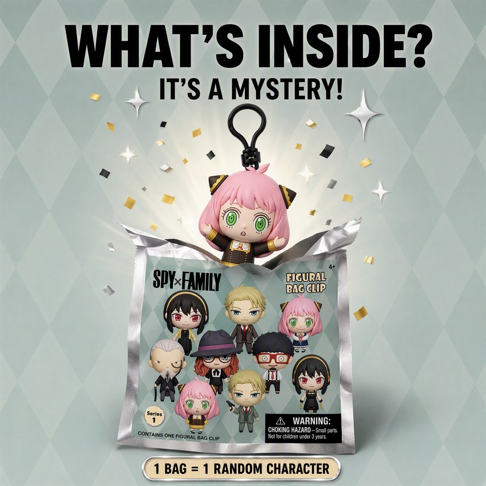 Spy x Family 3D PVC Bag Clip K - Mystery Box Blind Bag ulasan dan harga