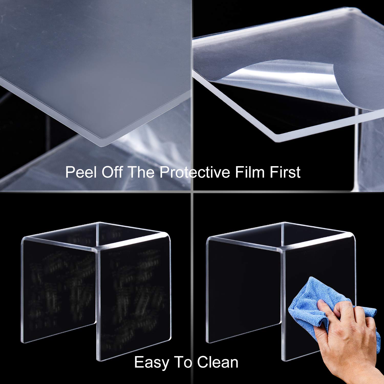 U Shape Acrylic Display Risers - Pop Display Shelf ulasan dan harga