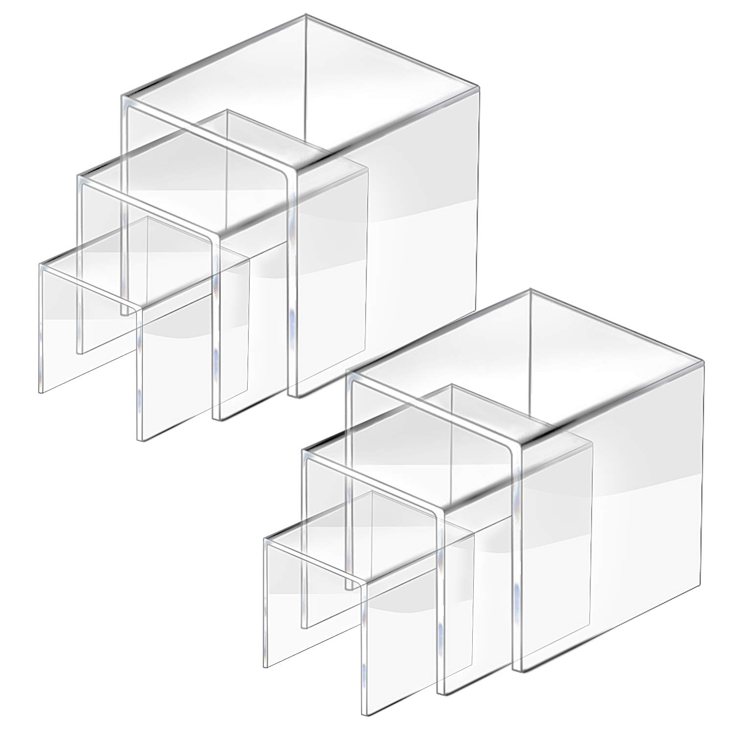 U Shape Acrylic Display Risers - Pop Display Shelf ulasan dan harga