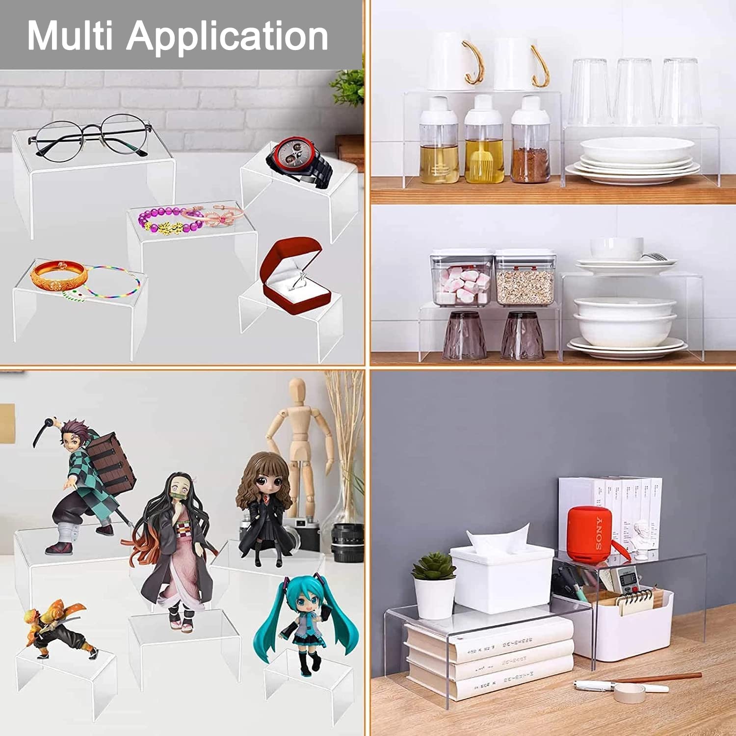 U Shape Acrylic Display Risers - Pop Display Shelf ulasan dan harga