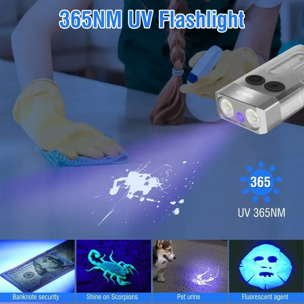 BORUiT V10 Keychain UV LED EDC - Fidget Cube Original ulasan dan harga
