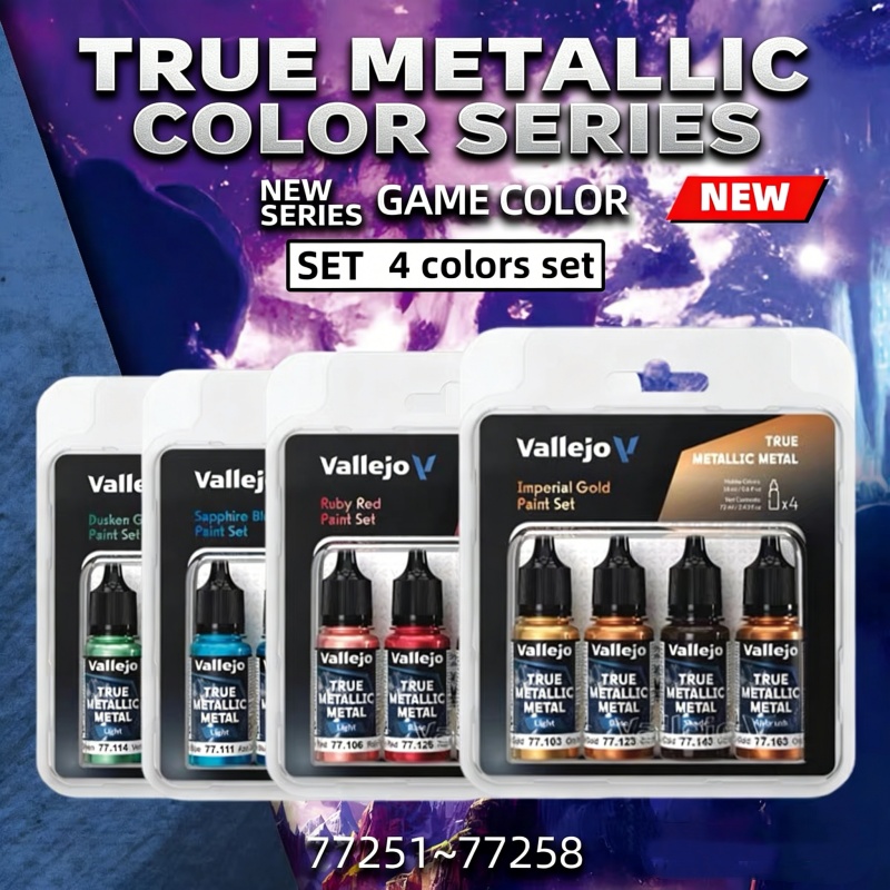 Vallejo Game Color True Metall - Tamiya Model Paint Set ulasan dan harga