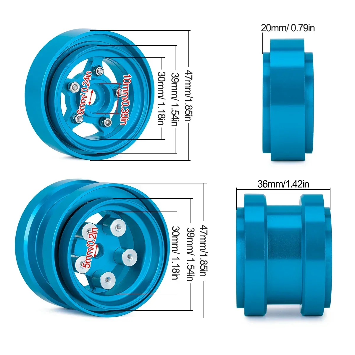 Aluminum Beadlock Wheels for 1 - Tamiya Model Rc Car ulasan dan harga
