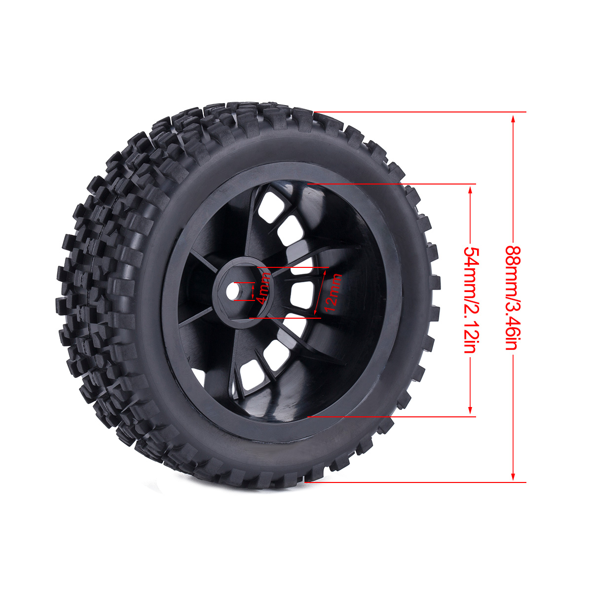 Rc Rally Tires for 1/10 Wltoys - Tamiya Model Rc Car ulasan dan harga