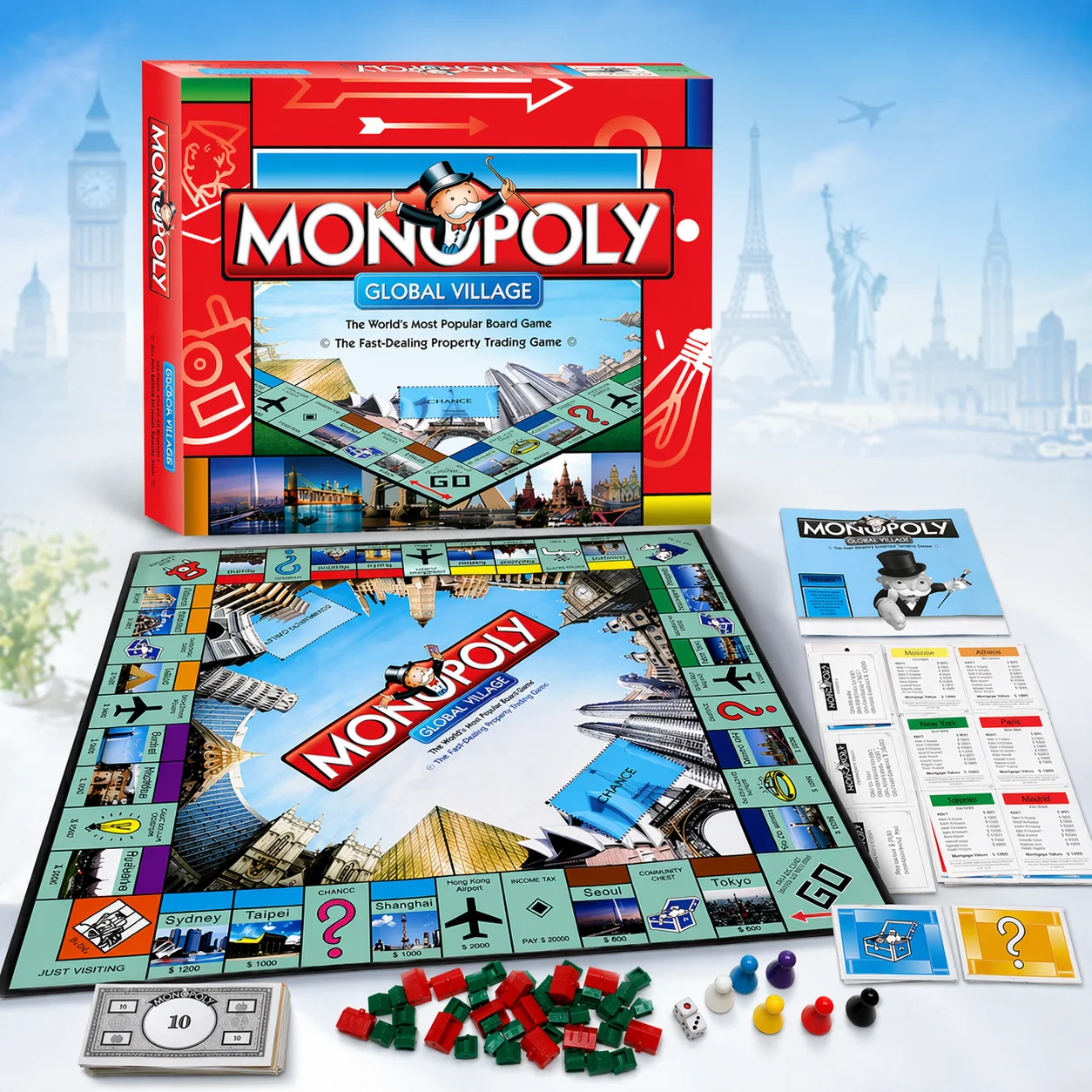 Premium MONOPOLY GLOBAL VILLAG - Hasbro Game Monopoly ulasan dan harga